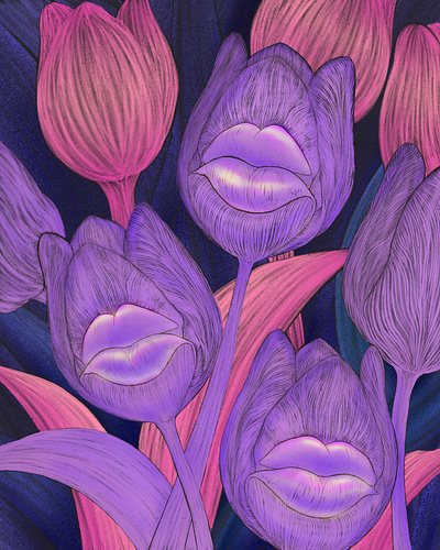 Tu Lips illustration procreate