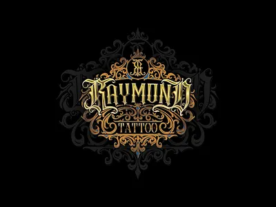 RAYMOND TATTOO - CUSTOM LOGO blackletter brandlogo customlogo gothicletter logodesigner logomaker tattoologo tattoologomaker