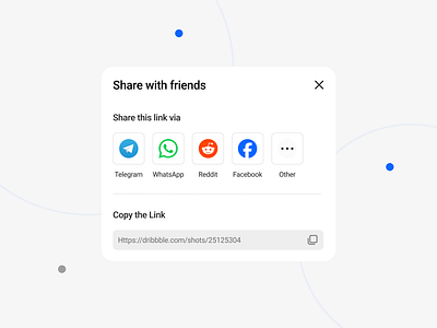 Share Modal - UI Design app design clean ui design interactive design interface design modal product product design share share design share modal share section share ui share ux ui ui components ui design ux ux design web design