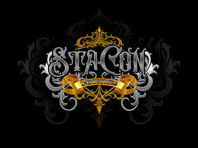 STA CON INDUSTRIES - CUSTOM LOGO blackletter calligraphy customlogo gothicletter logodesigner logomaker