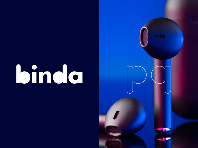 binda logo airpod bluetooth earbuds earphone headphone logo typography logo wireless wordmark wordmark logo design