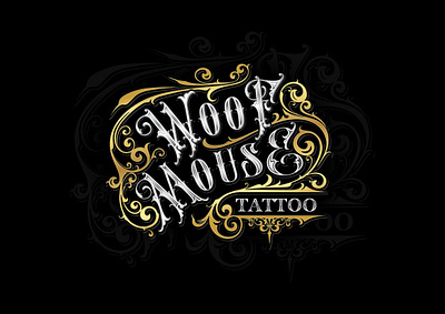 WOOF MOUSE TATTOO - CUSTOM LOGO blackletter brandlogo brixblackletter brixinktattoo businesslogodesign calligraphy commissionart customlettering customlogo gothic gothicletter logodesigner logomaker premiumlogo procreate tattoo tattoologo tattoologomaker tattooshop tattooshop lettering