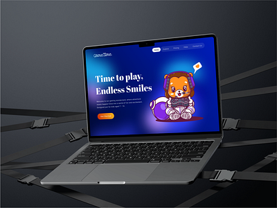 GameTime Landing Page design graphic design interface ui ux