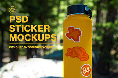 PSD Sticker Mockups photoshop psd mock psd mockup psd sticker mockups smart object sticker sticker mock sticker mockup water bottle water bottle sticker