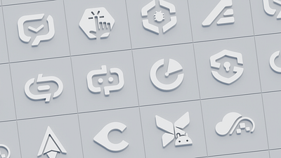 logo wall 3d logo ui