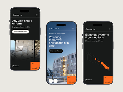 Modern Mobile UI Design architecture building ios landing page manufacturing mobile mobile design mobile ui mobile ux solar solar power ui ui design ux ux design web web design webflow website