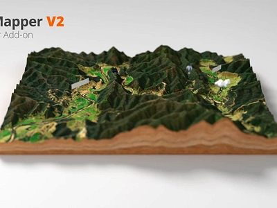 3D Map Blender Add-on - V2 3d 3dmap add on blender download freebie generator maker map plugin terrain