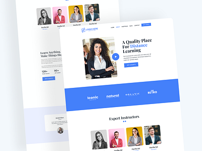 Online Learning Website UI Design app design app ui design dashboard design design figma design figma website flight booking landing page design tourist app ui design ui ux design