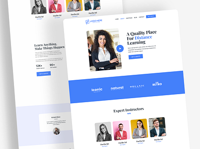 Online Learning Website UI Design app design app ui design dashboard design design figma design figma website flight booking landing page design tourist app ui design ui ux design