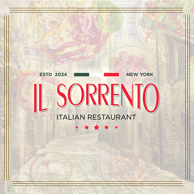 IL Sorrento Ristorante brand designer branding dinning food food logo graphic design identity italian logo logo designer menu pasta pizza pizza logo restaurant restaurant braning restaurant logo ristorante visual identity