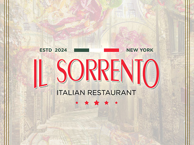 IL Sorrento Ristorante brand designer branding dinning food food logo graphic design identity italian logo logo designer pasta pizza pizza logo restaurant restaurant braning restaurant logo ristorante visual identity