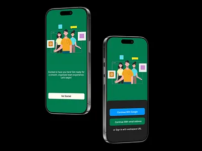 Team Messaging APP animation design figma mobile app design ui ux