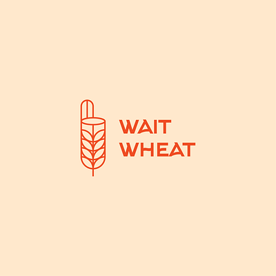 WAIT WHEAT branding design food logo graphic design illustration logo typography wheat logo