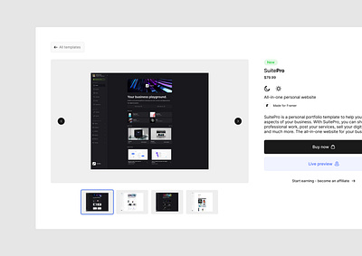 Product details page. design ui web design