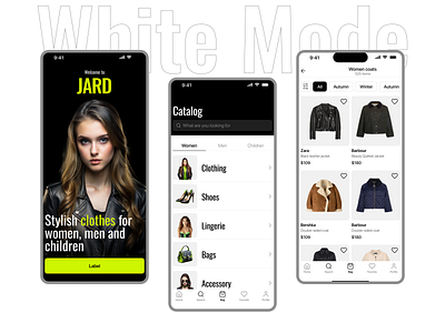 The concept of an online clothing store app design app ui ux