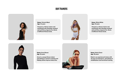 Fitness Design 2 figma interface mobile version multi page website one page website responsive design ui ui design ux design web design website design