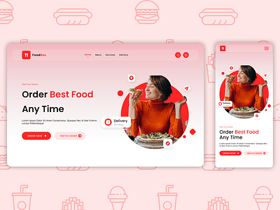 FoodBox figma mobile app design prototyping responsive design ui ux ui web design wireframe wireframing