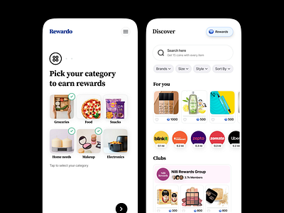 Rewards App cash back earn rewards fetch rewards find offers gamification get points gift cards ibotta kcl mobile pogo product design receipt hog refer friends save money shop shopkick shopping ui ux