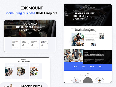 Bismount - Consulting Business HTML Template website design