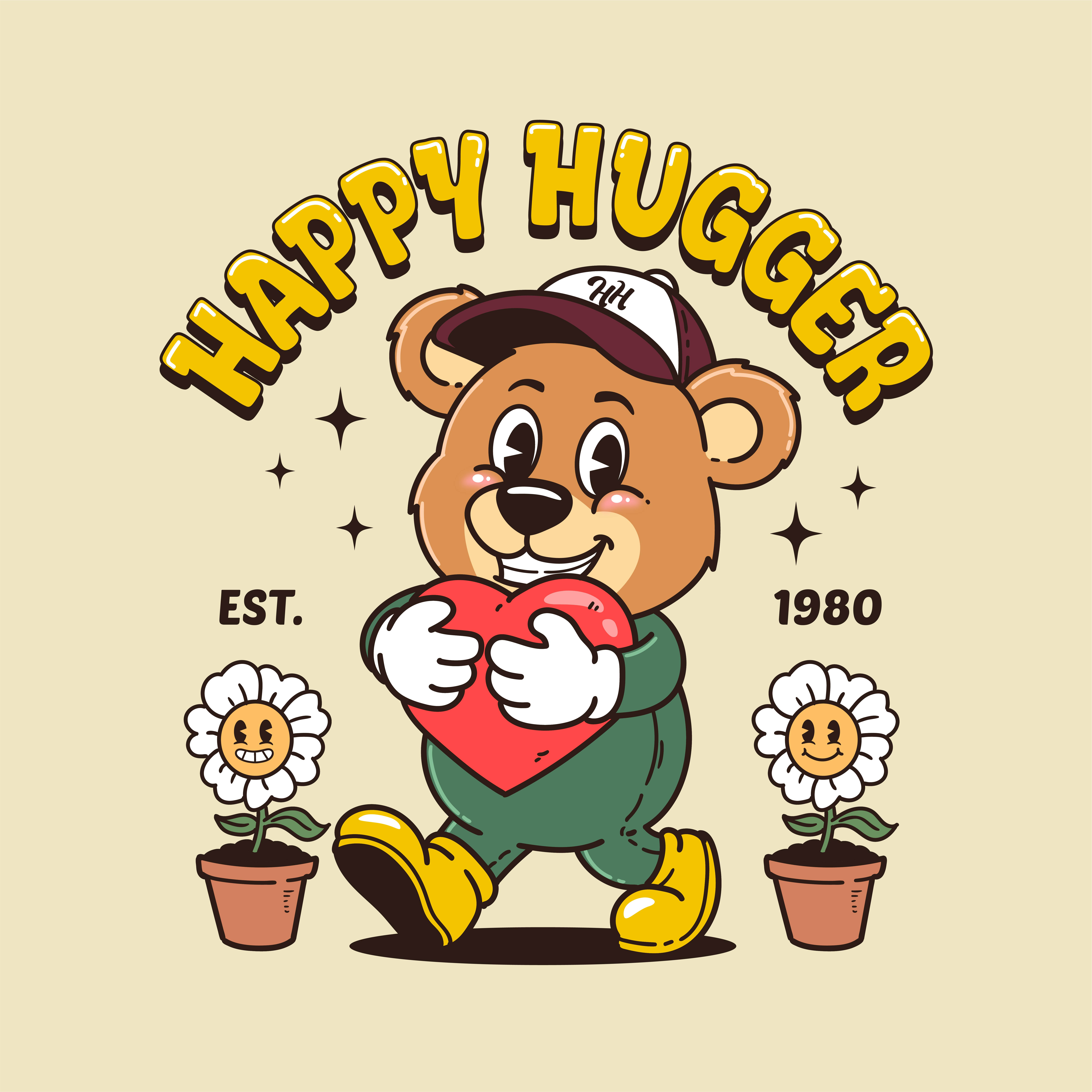 Example of Design Vintage Cartoon Mascot Logo