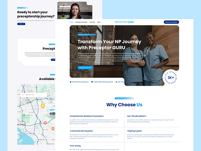 Nurse Practitioner education figma minimal modern nurse practitioner student study training ui uiux website