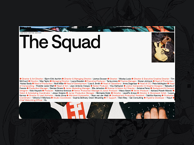 The Line — Credits branding design grid illustration layout logo typography ui ux website