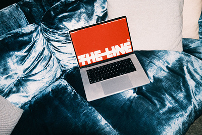 The Line — Laptop branding design grid illustration layout logo typography ui ux website