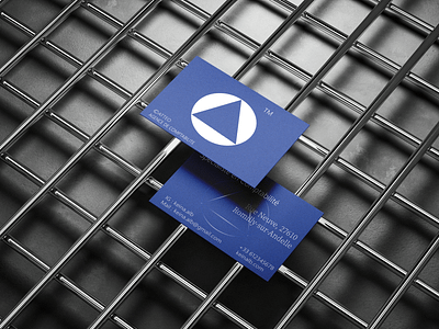 CARTE DE VISITE - AGENCE DE COMPTABILITE blue branding business card design graphic design luxe mockup