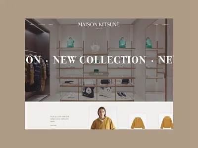 MAISON KITSUNE - Website Design for Brand branding design graphic design ui