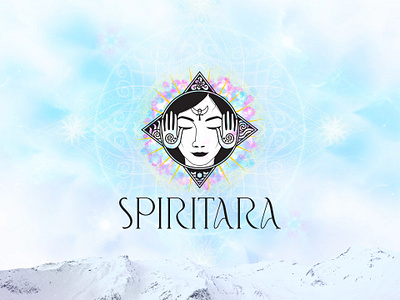 Spiritara Logo banner cover divine holistic logo logotype magic magical mindfulness sacral sacred geometry spiritual surreal trippy