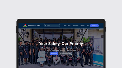 Nigerian Police Hero Section Redesign ui