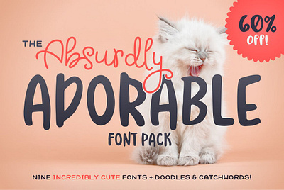 The Absurdly Adorable Font Pack absurdly adorable font pack adorable font bold font catchwords font curly font cursive font cute font doodles font feminine font font pack fun font girly font hand drawn font pretty font sans font script font slab font thin font unique font wedding font