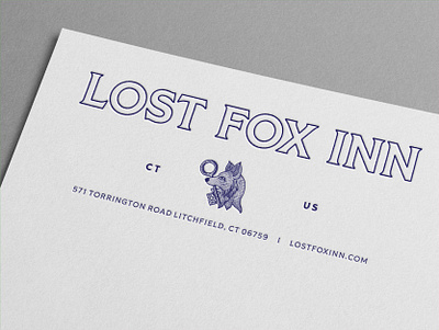 Lost Fox Inn Stationery Mockup animal brand design brand identity branding branding design business stationery clean fox hand drawn hotel identity design inn logo logo design minimal paper simple stationery vintage visual identity