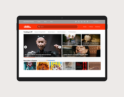 Rotten Tomatoes Website Redesign ui