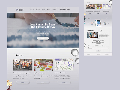 LOVEDRAW - Website design for Academy design graphic design ui