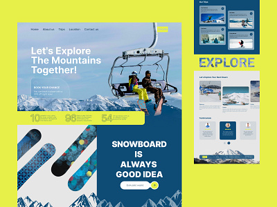 EXPLORE - Website design for a travel agency branding design graphic design ui