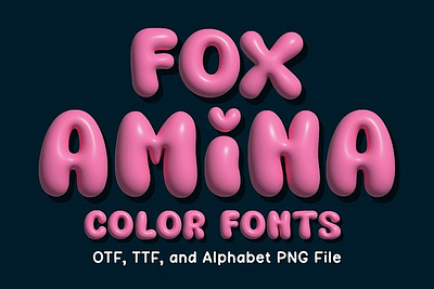 Fox Amina Color Font 3d font balloon font bubble font child fonts color font craft fonts cute fonts decorative fonts fox amina color font groovy fonts heart font kiss font love fonts retro groovy fonts sweet fonts valentine fonts vintage groovy xmas fonts