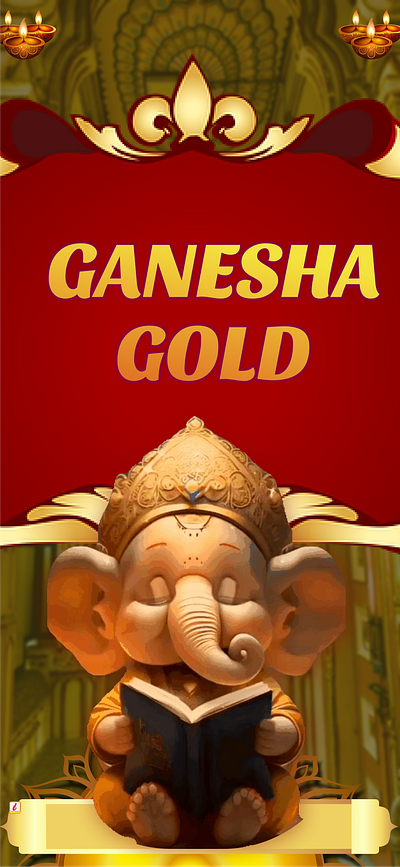 Ganesha Gold Slot Design – A vibrant and captivating slot game f animation branding game graphic design logo motion graphics ui