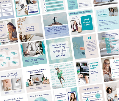 Business Coaching Social Media Canva Template Kit business coach canva coaching canva templates coaching graphics coaching post templates coaching social media instagram instagram coach social media templates