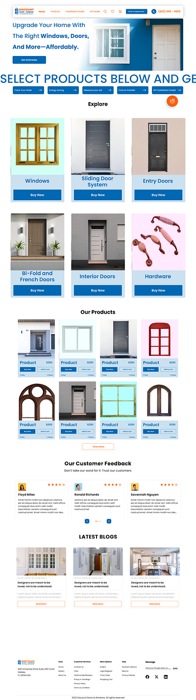 Doors and Windows E-commerce – An online store offering a wide r 3d branding ecommerce graphic design logo ui