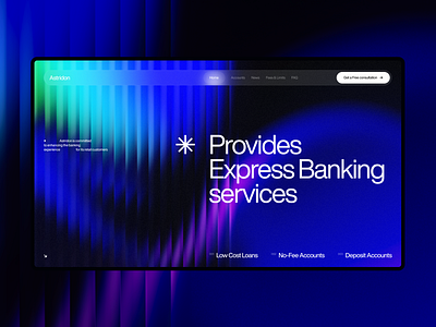 Astridon - Design of a website for a banking service provider animation artycoders banking branding design design concept logo motion graphics typography ui web