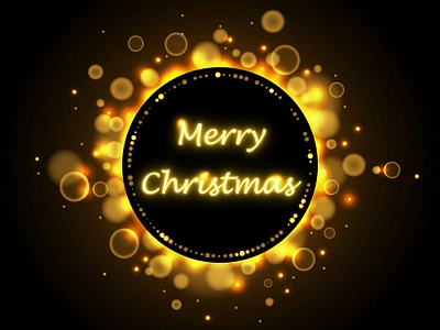 Merry Christmas greeting card background blur bokeh christmas glowing golden light luxury postcard xmas yellow