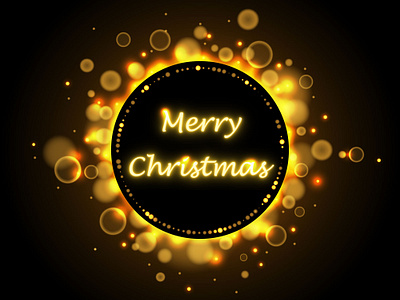 Merry Christmas greeting card background blur bokeh christmas glowing golden light luxury postcard xmas yellow