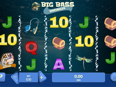 Big Bass -concept and art design for a slot game 3d app branding game graphic design ui