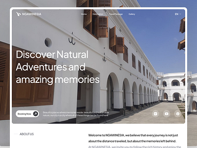 Ngawinesia - ✈️ Travel Agency Website Landing Page agency animation branding design graphic design history indonesia interaction design landingpage motion graphics travel travel agency typography ui ui ux design ux web concept website website design wonderfull