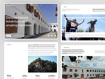 Ngawinesia - ✈️ Travel Agency Website Landing Page agency animation branding design graphic design history indonesia interaction design landingpage motion graphics travel travel agency typography ui ui ux design ux web concept website website design wonderfull