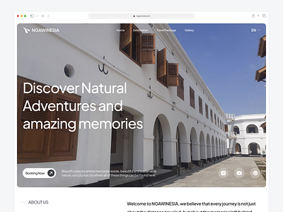 Ngawinesia - Travel Agency Website Landing Page agency animation branding design graphic design history indonesia interaction design landingpage motion graphics travel travel agency typography ui ui ux design ux web concept website website design wonderfull