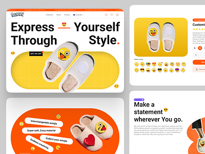 Slippi Landing Page ecom website ecommerce landing page ecommerce website ui landing page shoes website slippers ecom website slippers landing page slippers website ui ui design ui ux design ux ux design website ui