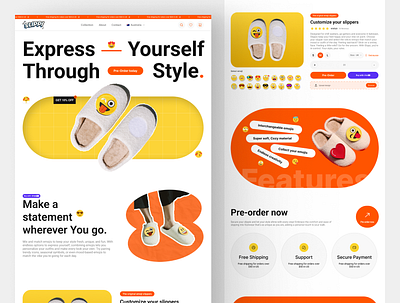 Slippi Landing Page ecom website ecommerce landing page ecommerce website ui landing page shoes website slippers ecom website slippers landing page slippers website ui ui design ui ux design ux ux design website ui