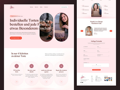 Nascheri: A Custom Cake Shop Website Design cake shop website custom cake landing page custom cake making custom cake website design design landing page design ui ui ux design uiux user interface website design